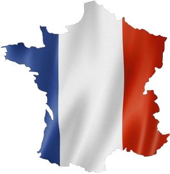 La France with the national flag color  
